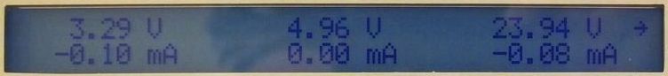 LCD Anziege Spannung und Strom